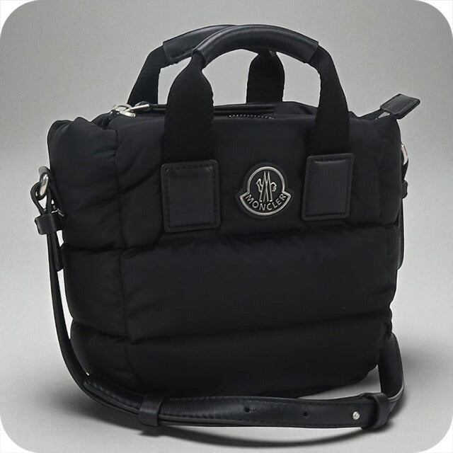 中古 モンクレール ハンドバッグ レディース ブランド MONCLER MICRO CARADOC 2WAY 5L00009 M4422 ブラック バッグ USDMON91851011