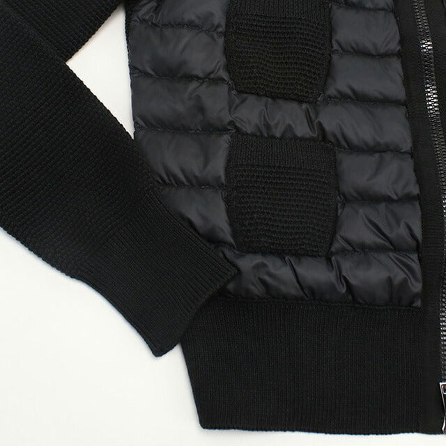 中古 モンクレール ダウンジャケット レディース ブランド MONCLER MAGLIONE TRICOT ALLA COREANA 9474800 98125 999 ブラック ウェア USDMON99180011