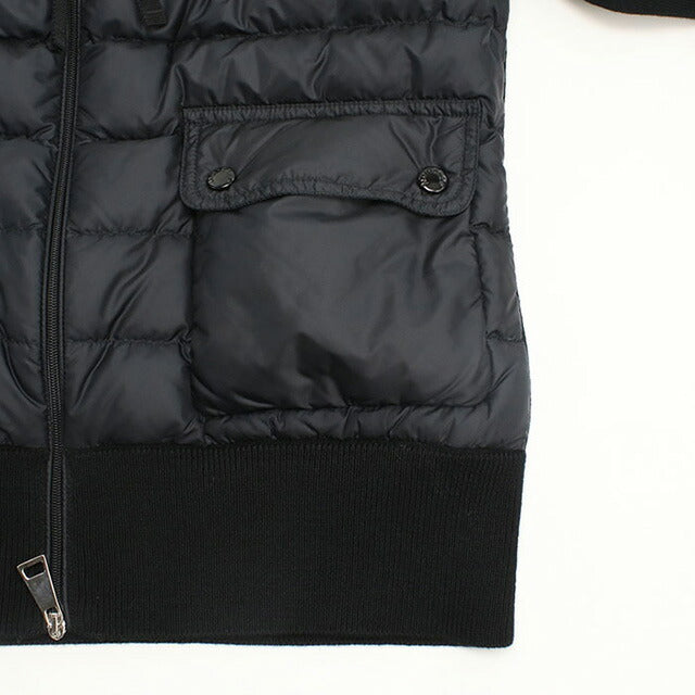 中古 モンクレール ダウンジャケット レディース ブランド MONCLER CARDIGAN TRICOT 9B50000 A9001 999 ブラック ウェア USDMON99182011