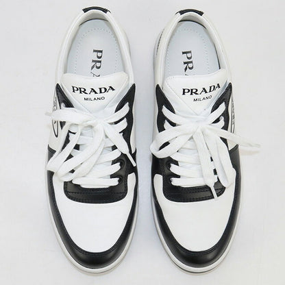 Used Prada sneakers ladies brand PRADA triangle logo leather 1E796M white shoes USDPR100139011