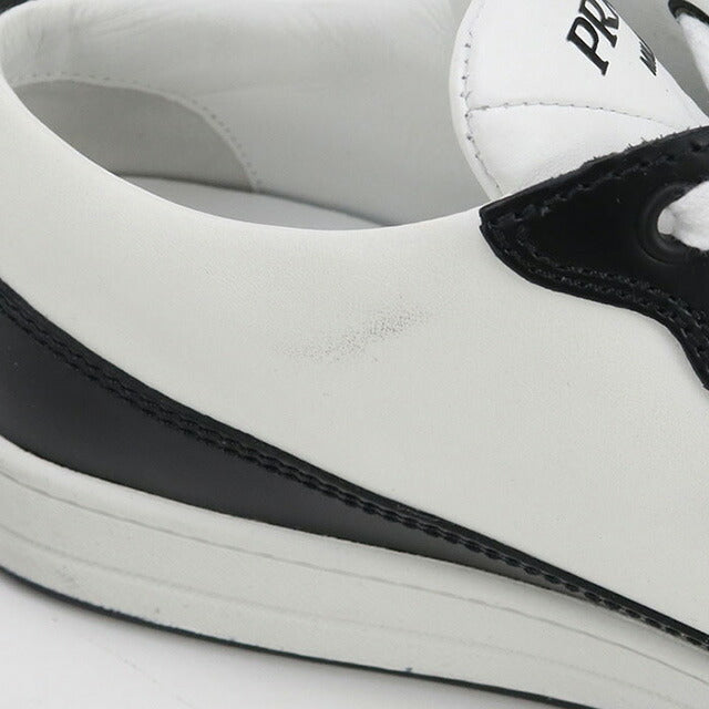 Used Prada sneakers ladies brand PRADA triangle logo leather 1E796M white shoes USDPR100139011