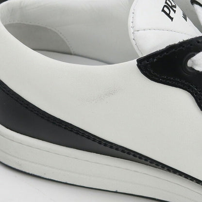 Used Prada sneakers ladies brand PRADA triangle logo leather 1E796M white shoes USDPR100139011