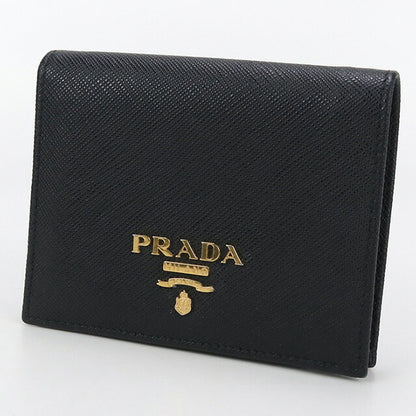 二手 Prada 双折钱包男女通用品牌 PRADA 黑色钱包 USDPR100322011
