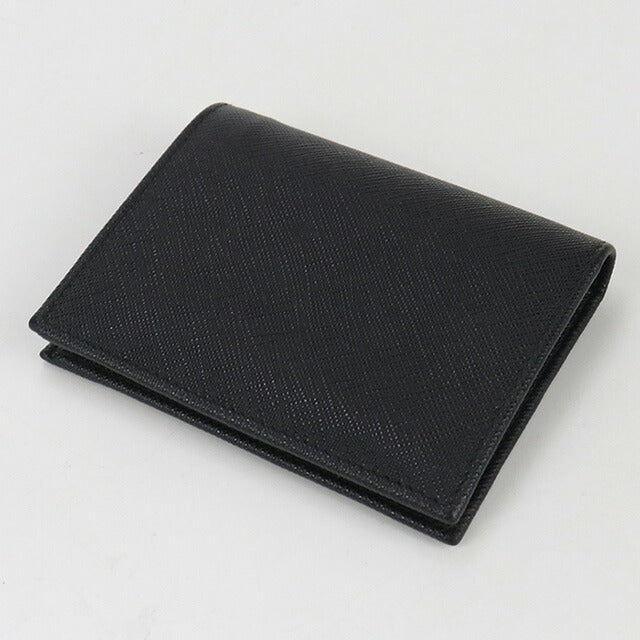 二手 Prada 双折钱包男女通用品牌 PRADA 黑色钱包 USDPR100322011
