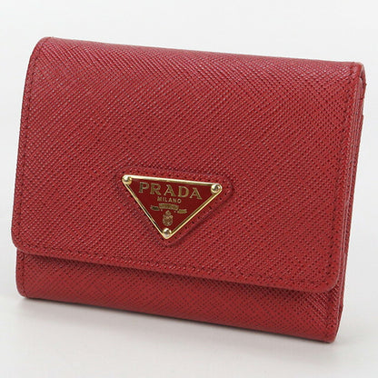 中古 プラダ 三折財布 レディース ブランド PRADA レッド 財布 USDPR100399011