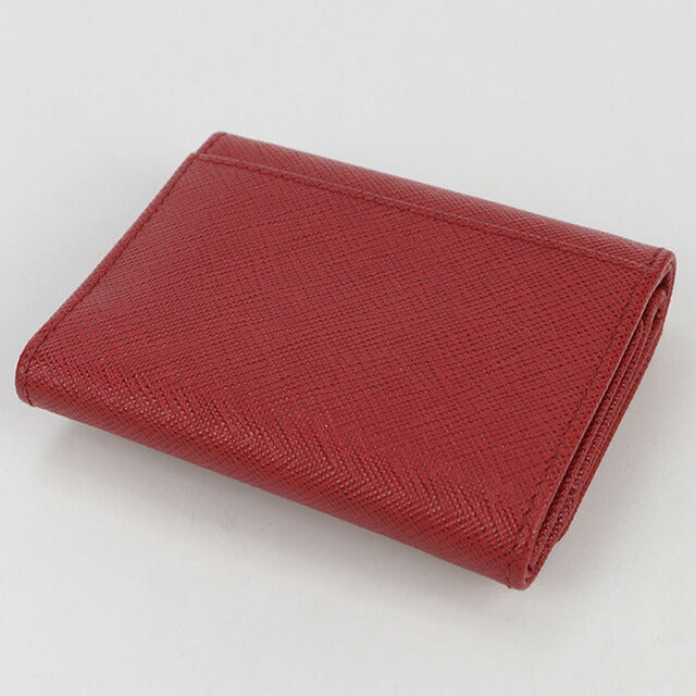 中古 プラダ 三折財布 レディース ブランド PRADA レッド 財布 USDPR100399011