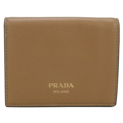 中古 プラダ 二折財布 レディース ブランド PRADA 二折り財布 レザー ブラウン 財布 USDPR100409011