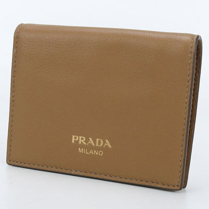 中古 プラダ 二折財布 レディース ブランド PRADA 二折り財布 レザー ブラウン 財布 USDPR100409011