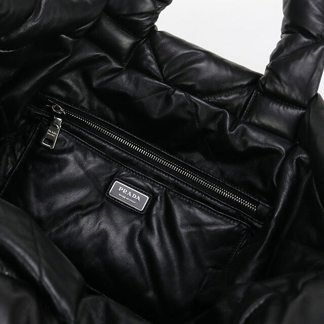 Used Prada tote bag unisex brand PRADA leather leather black bag USDPR100490011