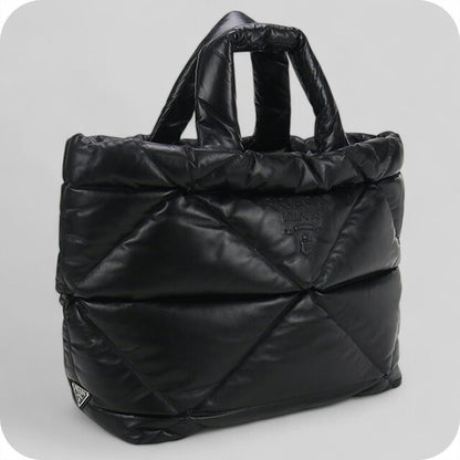 Used Prada tote bag unisex brand PRADA leather leather black bag USDPR100490011