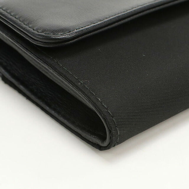 中古 プラダ 長財布二折 レディース ブランド PRADA サフィアーノトライアングル 1M1037 ブラック 財布 USDPR100790011