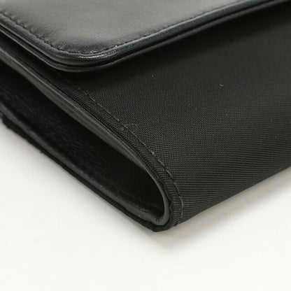 中古 プラダ 長財布二折 レディース ブランド PRADA サフィアーノトライアングル 1M1037 ブラック 財布 USDPR100790011
