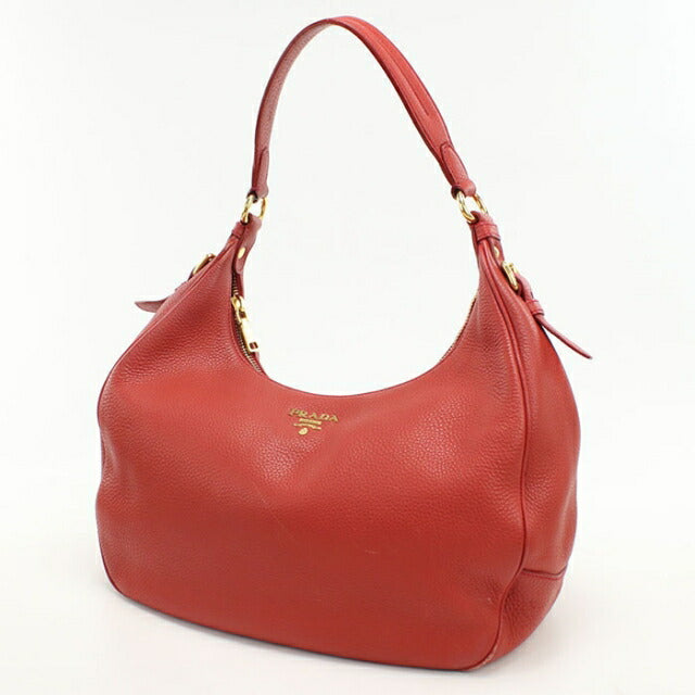 PRADA archiveレザー ショルダーバッグ 赤 中古 プラダ ショルダーバッグ レディース ブランド PRADA ワン