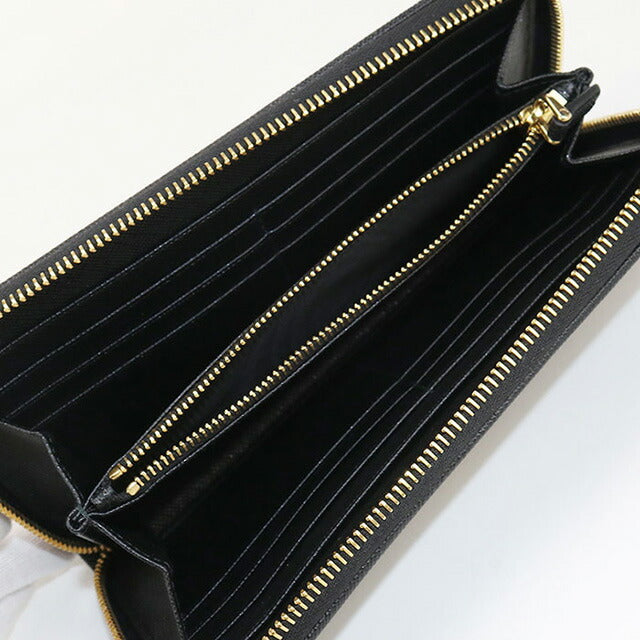 中古 プラダ 長財布ラウンドファスナー レディース ブランド PRADA サフィアーノトライアングル ジップアラウンド長財布 1ML506 2DMI F0002 USDPR101322011
