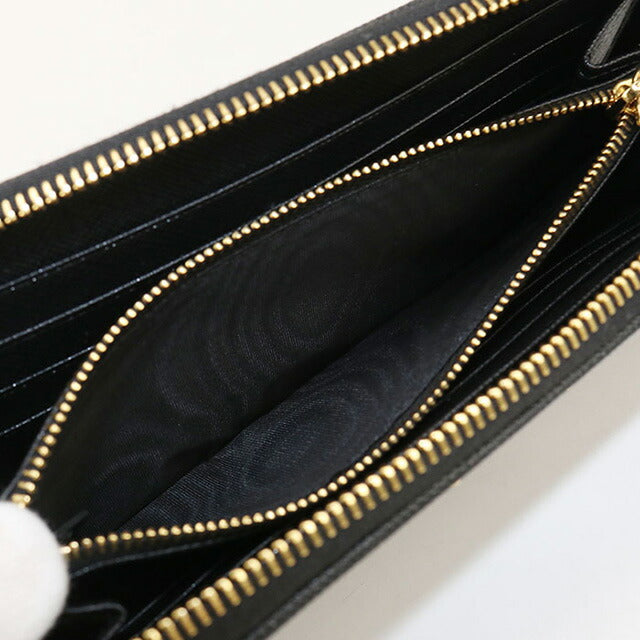 中古 プラダ 長財布ラウンドファスナー レディース ブランド PRADA サフィアーノトライアングル ジップアラウンド長財布 1ML506 2DMI F0002 USDPR101322011