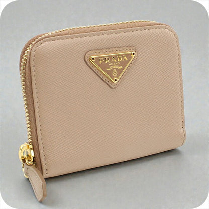 中古 プラダ 小銭入れ レディース ブランド PRADA サフィアーノトライアングル コインケース レザー 1ML522 QHH ピンク 財布 USDPR101544011