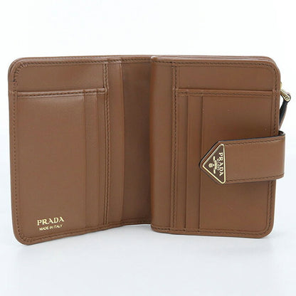 中古 プラダ 二つ折り財布 レディース ブランド PRADA シティカーフタブ 財布 1ML018 2CNP F0046 ブラウン 財布 USDPR101615011