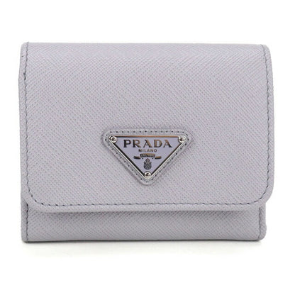 Used Prada Trifold Wallet Ladies Brand PRADA Saffiano Leather Saffiano Triangle Wallet Leather 1MH043 QHH F0ETB Purple USDPR101845011