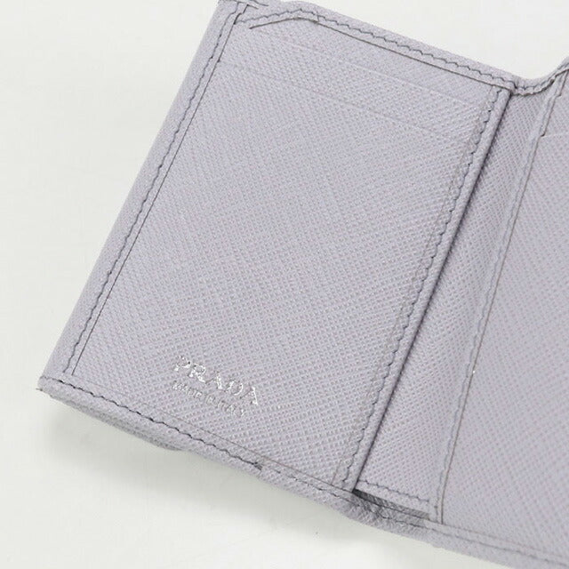Used Prada Trifold Wallet Ladies Brand PRADA Saffiano Leather Saffiano Triangle Wallet Leather 1MH043 QHH F0ETB Purple USDPR101845011