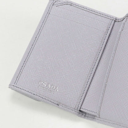 Used Prada Trifold Wallet Ladies Brand PRADA Saffiano Leather Saffiano Triangle Wallet Leather 1MH043 QHH F0ETB Purple USDPR101845011