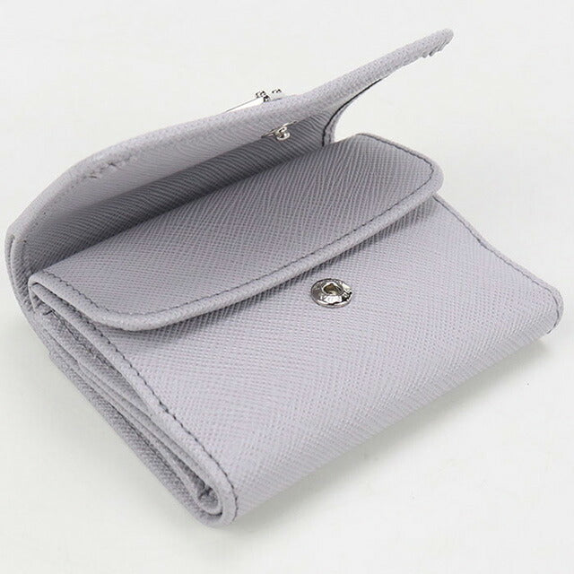 Used Prada Trifold Wallet Ladies Brand PRADA Saffiano Leather Saffiano Triangle Wallet Leather 1MH043 QHH F0ETB Purple USDPR101845011