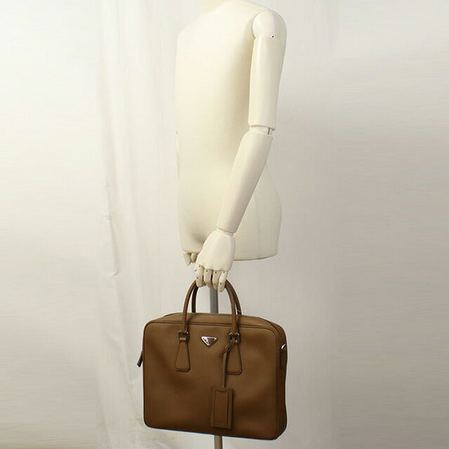 中古 プラダ ブリーフケース メンズ ブランド PRADA 2WAY ブラウン バッグ USDPR102301011