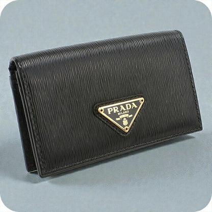 中古 プラダ 名刺入れ レディース ブランド PRADA トライアングルカードケース 1MC122 ブラック 小物 USDPR102402011