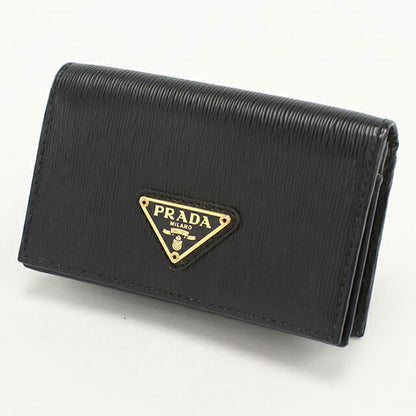 中古 プラダ 名刺入れ レディース ブランド PRADA トライアングルカードケース 1MC122 ブラック 小物 USDPR102402011