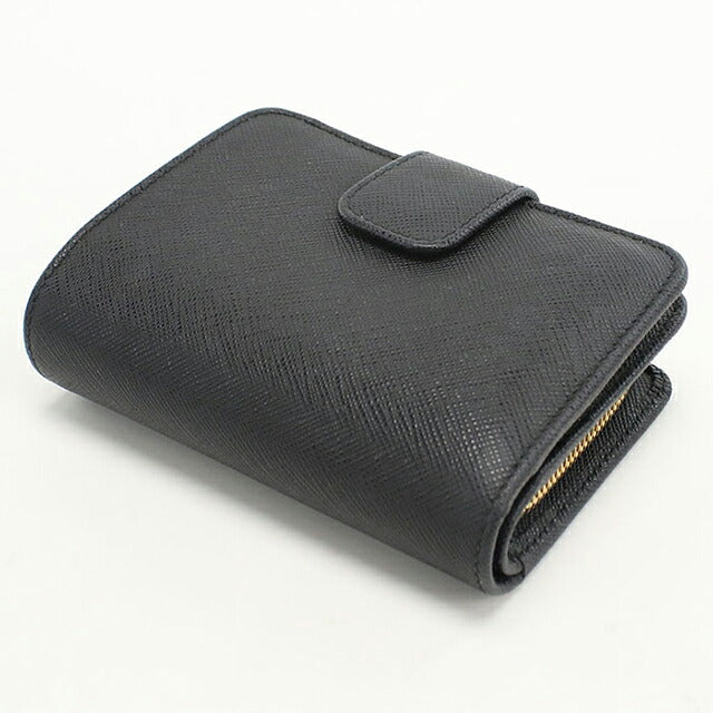 Used Prada Bifold Wallet with Coin Purse Women&