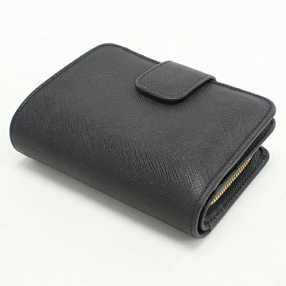 Used Prada Bifold Wallet with Coin Purse Women&
