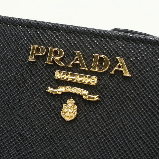 Used Prada Bifold Wallet with Coin Purse Women&