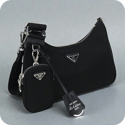 二手 Prada 单肩包 女士品牌 PRADA Re Edition 2005 1BH204 黑色包 USDPR102521011