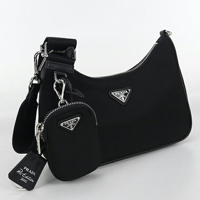 二手 Prada 单肩包 女士品牌 PRADA Re Edition 2005 1BH204 黑色包 USDPR102521011