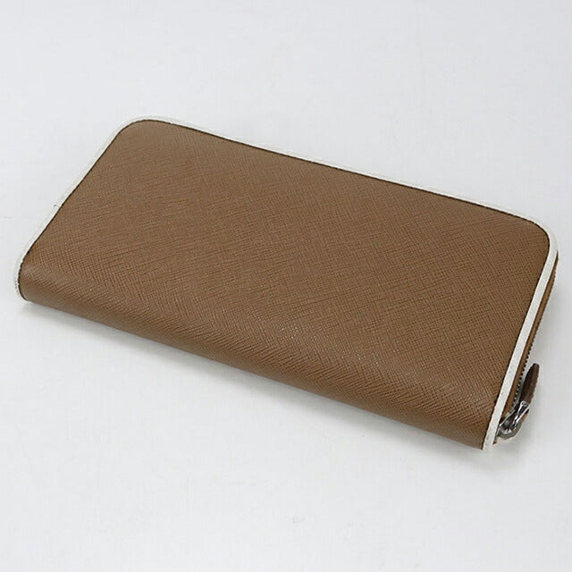 Used Prada long wallet round zipper ladies brand PRADA zip around saffiano leather brown USDPR102677011