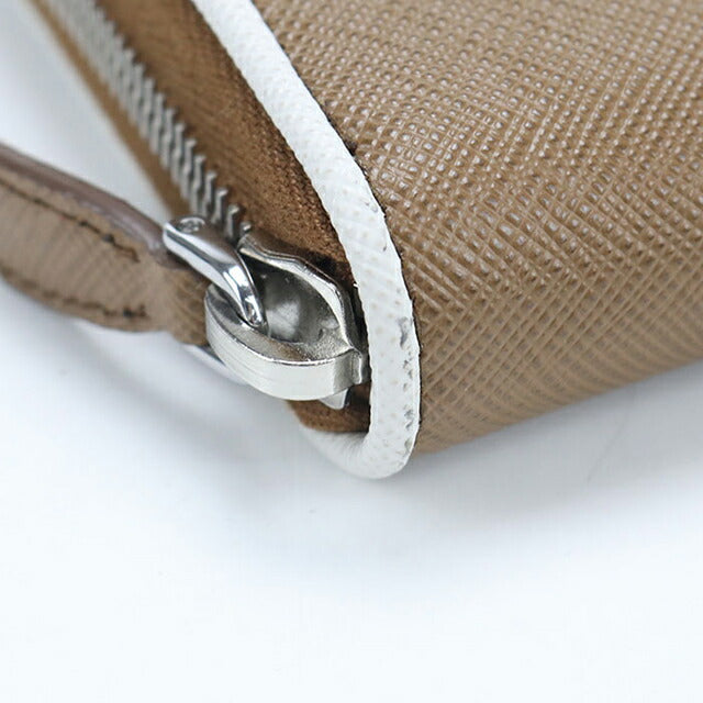 Used Prada long wallet round zipper ladies brand PRADA zip around saffiano leather brown USDPR102677011