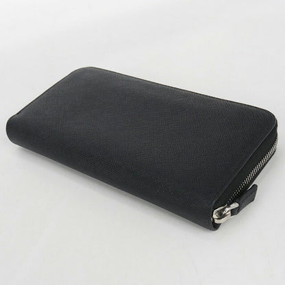 中古 プラダ 長財布ラウンドファスナー メンズ ブランド PRADA サフィアーノレザー ジップアラウンド長財布 レザー ブラック 財布 USDPR102986011