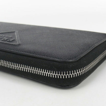 中古 プラダ 長財布ラウンドファスナー メンズ ブランド PRADA サフィアーノレザー ジップアラウンド長財布 レザー ブラック 財布 USDPR102986011
