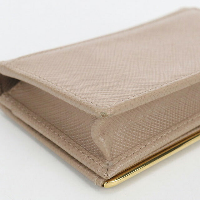 良品✨プラダ　2点セット　フィオッコ　サファイアーノ　カードケース　ベージュ 中古 プラダ 名刺入れ レディース ブランド PRADA サフィアーノレザー