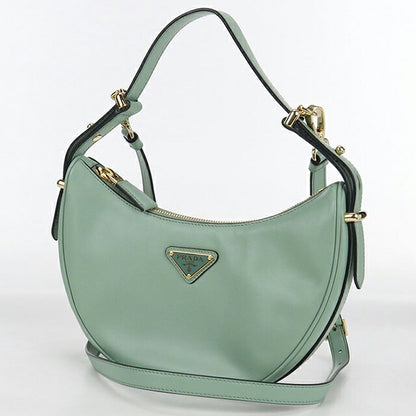 二手普拉达单肩包女士品牌 PRADA 2WAY 单肩包皮革 1BC194 绿色包 USDPR103412011