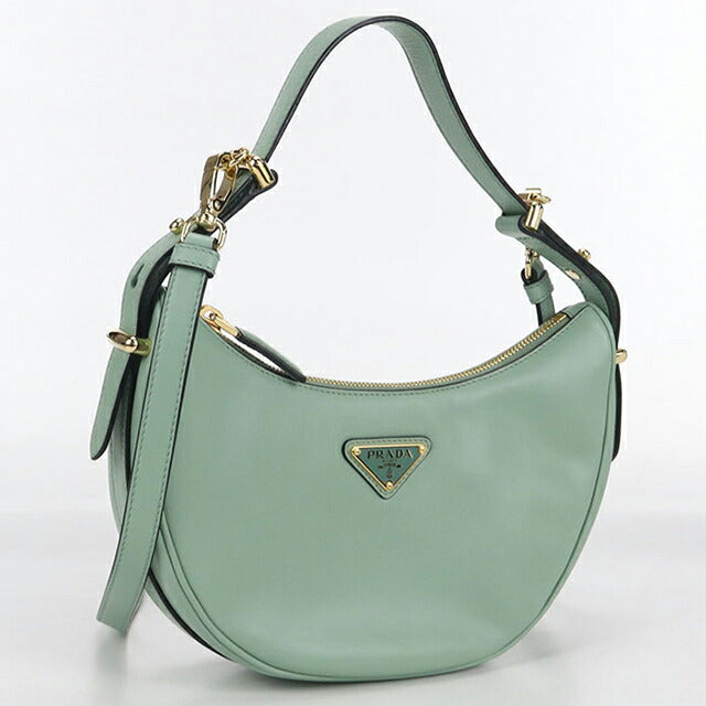二手普拉达单肩包女士品牌 PRADA 2WAY 单肩包皮革 1BC194 绿色包 USDPR103412011