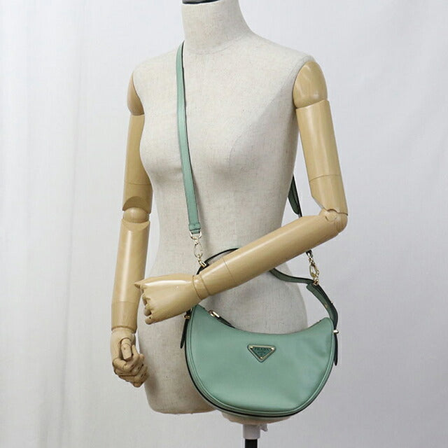 二手普拉达单肩包女士品牌 PRADA 2WAY 单肩包皮革 1BC194 绿色包 USDPR103412011