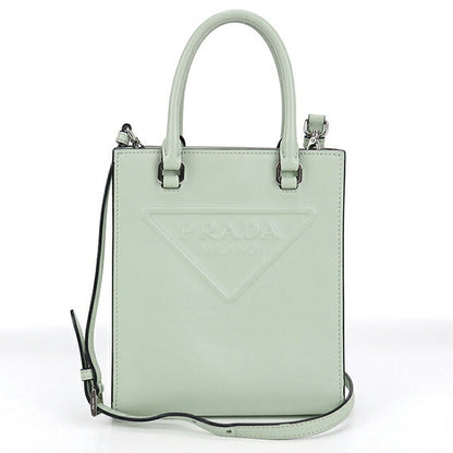 二手普拉达手提包女士品牌PRADA 2WAY手提包真皮1BA333绿包USDPR103444011