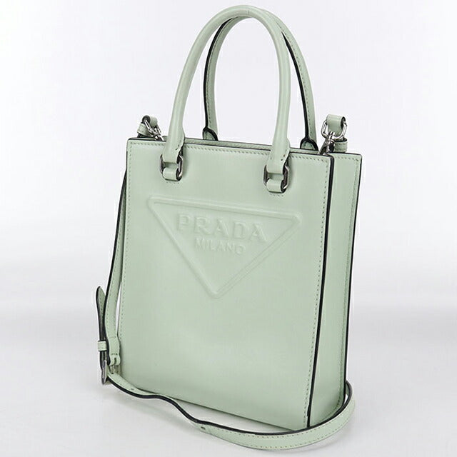二手普拉达手提包女士品牌PRADA 2WAY手提包真皮1BA333绿包USDPR103444011