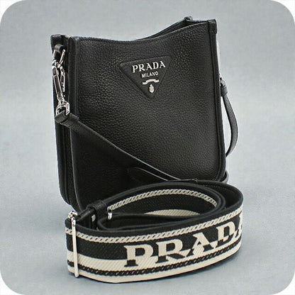 中古 プラダ ショルダーバッグ レディース ブランド PRADA ヴィッテロダイノソフトレザー ミニ レザー 1BH191 2DKV F0002 ブラック バッグ USDPR103604011