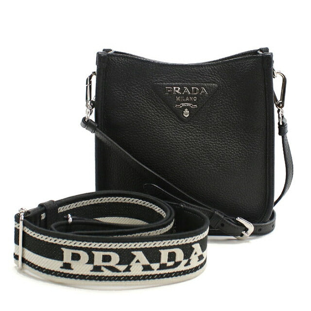 中古 プラダ ショルダーバッグ レディース ブランド PRADA ヴィッテロダイノソフトレザー ミニ レザー 1BH191 2DKV F0002 ブラック バッグ USDPR103604011