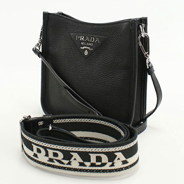 中古 プラダ ショルダーバッグ レディース ブランド PRADA ヴィッテロダイノソフトレザー ミニ レザー 1BH191 2DKV F0002 ブラック バッグ USDPR103604011