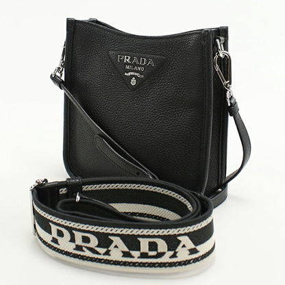 中古 プラダ ショルダーバッグ レディース ブランド PRADA ヴィッテロダイノソフトレザー ミニ レザー 1BH191 2DKV F0002 ブラック バッグ USDPR103604011