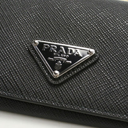 中古 プラダ 名刺入れ レディース ブランド PRADA サフィアーノトライアングル カードケース レザー 1MC110 QHH F0002 ブラック 小物 USDPR103646011