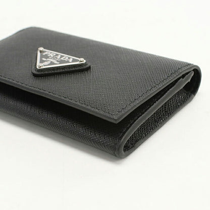 中古 プラダ 名刺入れ レディース ブランド PRADA サフィアーノトライアングル カードケース レザー 1MC110 QHH F0002 ブラック 小物 USDPR103646011