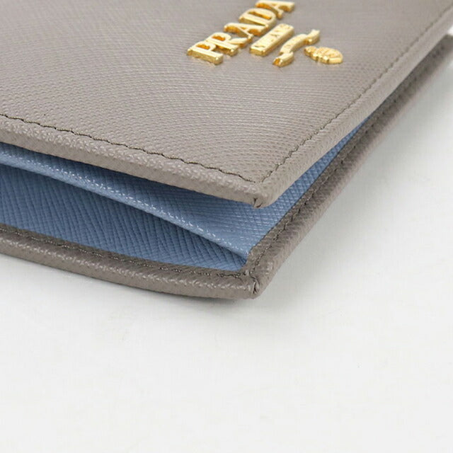 【新品未使用】プラダ PRADA 折り財布 サフィアーノ グレー Argilla PRADA（プラダ） 財布 二つ折り財布 ヌーベ グレー 1ML018 ZLP F0NNT